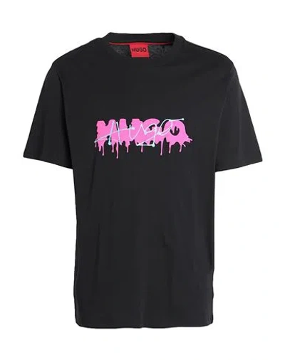 Hugo Man T-shirt Black Size M Cotton
