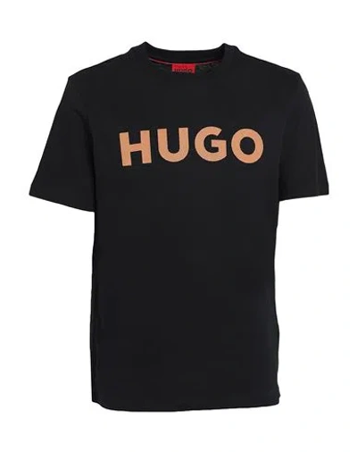 Hugo Man T-shirt Black Size Xl Cotton