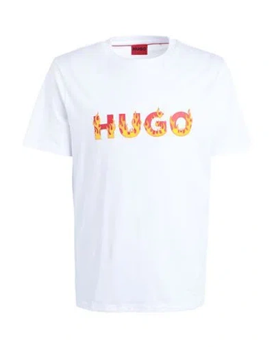 Hugo Man T-shirt White Size L Organic Cotton