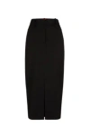 HUGO MAXI SKIRT WITH HIGH FRONT SLIT IN STRETCH FABRIC