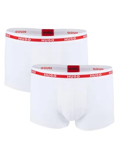 Hugo Men's 2-pack Contrast Logo Boxer Briefs In White