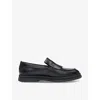 Hugo Boss Mens Hugo Tassel-embellished Flat Leather Moccasins In Black