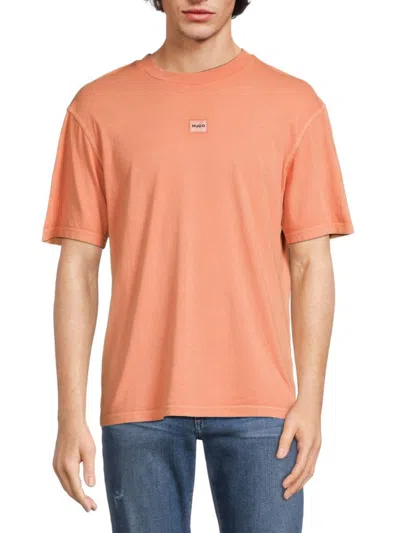 Hugo Men's Box Logo T Shirt In Orange