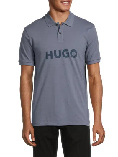 Hugo Men's Dalop Logo Polo In Blue