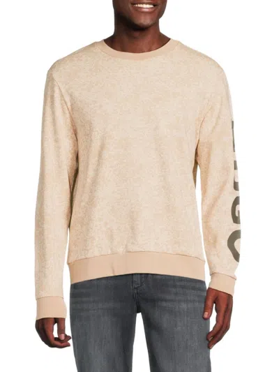 Hugo Men's Damseo Camo Logo Sweatshirt In Beige