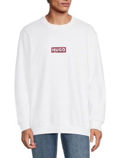 Hugo Men's Dangiloso Logo Sweatshirt In White