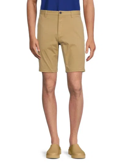 Hugo Boss Slim-fit Chino Shorts In Stretch-cotton Gabardine In Beige