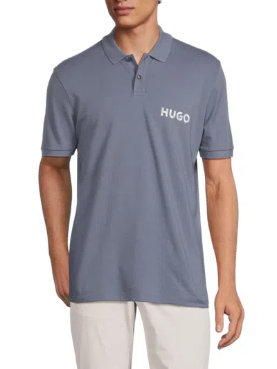 Hugo Men's Delongu Logo Polo In Blue