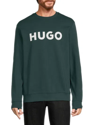 Hugo Men's Dem Logo Sweatshirt In Dark Green