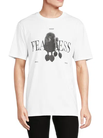 Hugo Men's Dogotino Fearless Poodle Graphic Tee In White