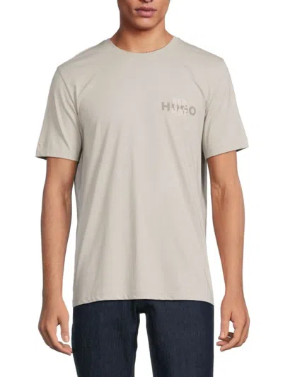 Hugo Men's Domayhot Red Hot Logo Logo T-shirt In Grey