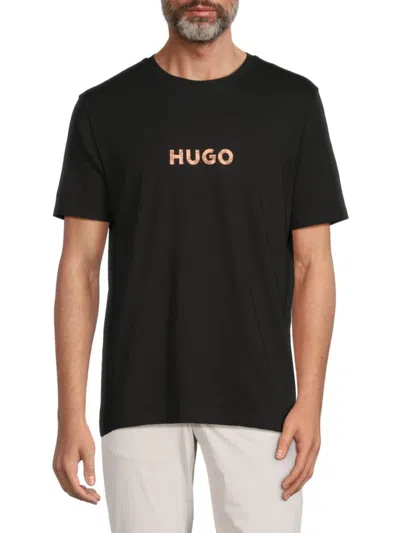 Hugo Men's Dunoctee Logo T-shirt In Black