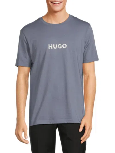 Hugo Men's Dunoctee Logo T-shirt In Blue