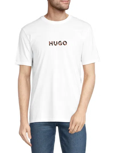 Hugo Men's Dunoctee Logo T-shirt In White
