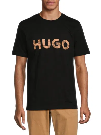 Hugo Men's Dunocyo Logo Graphic Tee In Black