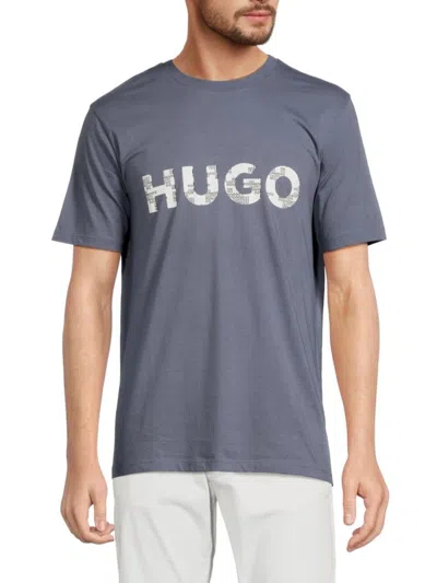 Hugo Men's Dunocyo Logo Tshirt In Blue