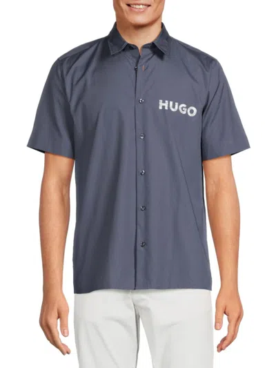 Hugo Men's Ebor Logo Shirt In Blue