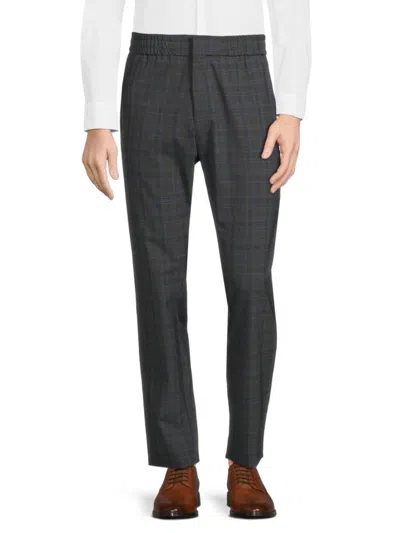 Hugo Men's Howard Plaid Wool Blend Dress Pants In Dark Grey