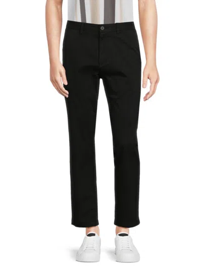 Hugo Boss Regular-fit Trousers In Cotton Twill With Signature Label In Black