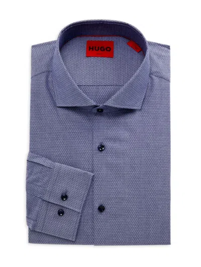 Hugo Men's Kason Slim Fit Dress Shirt In Navy