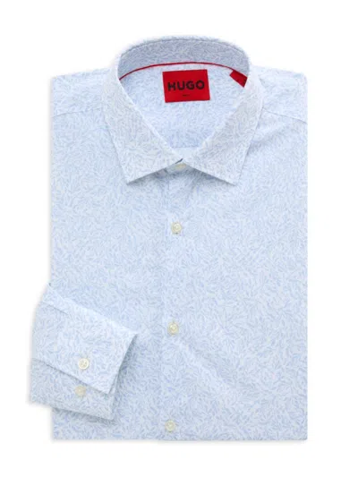 Hugo Men's Kenno Slim Fit Floral Sport Shirt In Blue