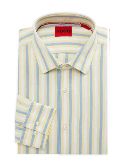 Hugo Men's Kenno Striped Slim Fit Dress Shirt In Blue Multi