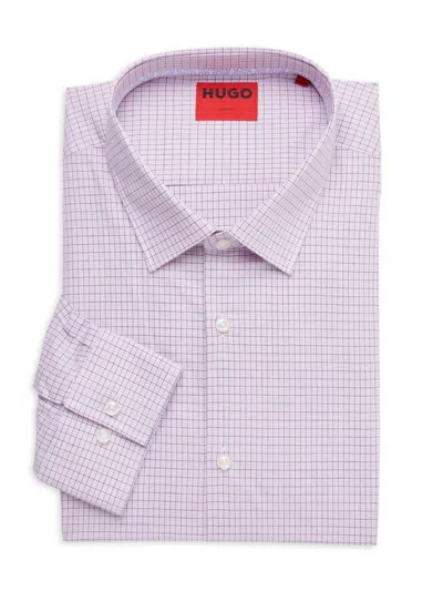 Hugo Men's Koey Slim Fit Plaid Dress Shirt In Light Pink