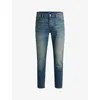 Hugo Boss Tapered-fit Jeans In Blue Tinted Denim In Medium Blue