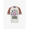 Hugo Boss Happy Hugo Print Loose-fit T-shirt In Open White