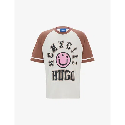 HUGO BOSS MENS HUGO GRAPHIC-PRINT SHORT-SLEEVE COTTON T-SHIRT