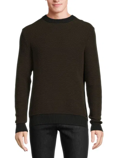 Hugo Men's Smarlon Textured Sweater In Black Brown