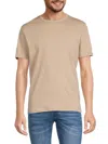 Hugo Boss Relaxed-fit T-shirt In Cotton With Logo Print In Light Beige