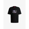 Hugo Boss X Disneys The Nightmare Before Christmas Mens Oversized-fit T-shirt In Black