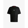 Hugo Boss Cotton-jersey Oversize-fit T-shirt With Seasonal Artwork In Black