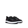 Hugo Boss Mixed-material Trainers With Branded Backtab In Black