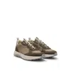 Hugo Boss Mixed-material Trainers With Eva-rubber Outsole In Grey