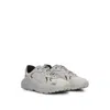 Hugo Boss Mixed-material Trainers With Leather Facings In Grey
