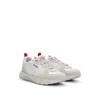 Hugo Boss Mixed-material Trainers With Nappa Leather In Grey