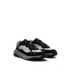 Hugo Boss Mixed-material Trainers With Ripstop Mesh In Black