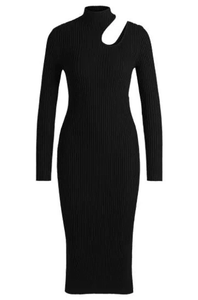 Hugo Boss Black Nermine Minidress In 1 Black