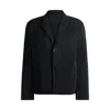 Hugo Boss Modern-fit Jacket In Jersey With Pliss Pleats In Black