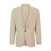 Hugo Boss Modern-fit Jacket In Linen-look Fabric In Beige