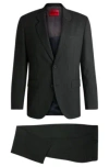 Hugo Boss Modern-fit Suit In Micro-patterned Performance-stretch Fabric In Light Grey