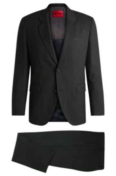 Hugo Boss Modern-fit Suit In Micro-patterned Performance-stretch Fabric In Light Grey