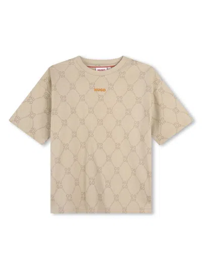 HUGO BOSS MONOGRAM-PRINT COTTON T-SHIRT