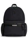 Hugo Boss Black Multi-pocket Contrast Logo Backpack In Black