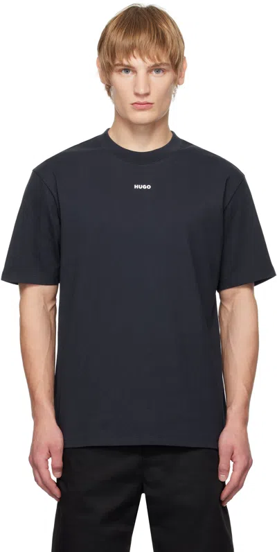 Hugo Boss Navy Relaxed-fit Cotton T-shirt In 405-dark Blue