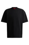 Hugo Boss Oversize-fit All-gender T-shirt In Cotton With Logo Label In Black