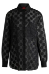 Hugo Boss Oversize-fit Blouse With Polka-dot Pattern In Patterned