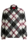 Hugo Boss Hugo Enalu Diamond Plaid Fleece Shirt Jacket In Patterned